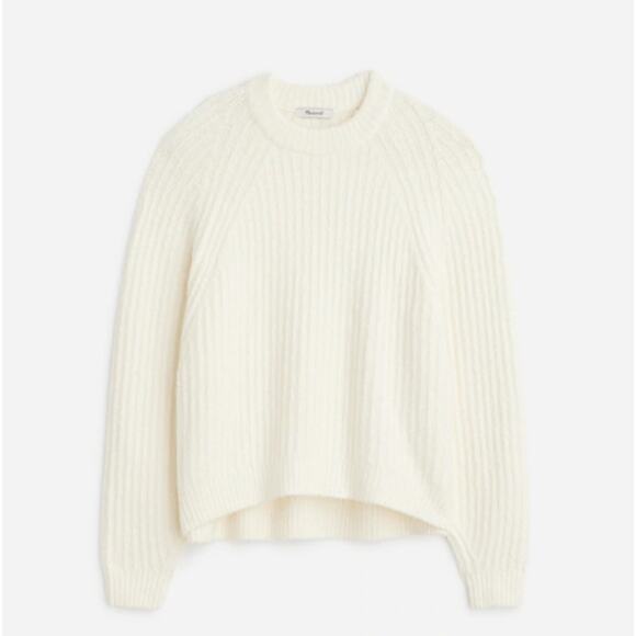 Madewell Sweaters - NWT Madewell Ribbed Cotton-Blend Sweater In Winter White Size XS